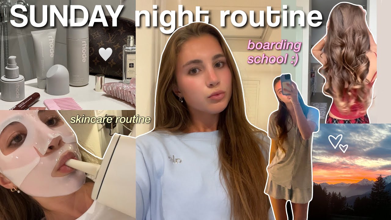 SUNDAY NIGHT ROUTINE in boarding school 2026 | skincare routine, organizing, reset, productive!