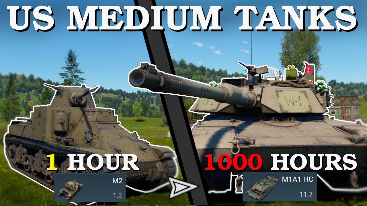 The Entire USA Medium Tank Line || 5 Kills In Each Tank