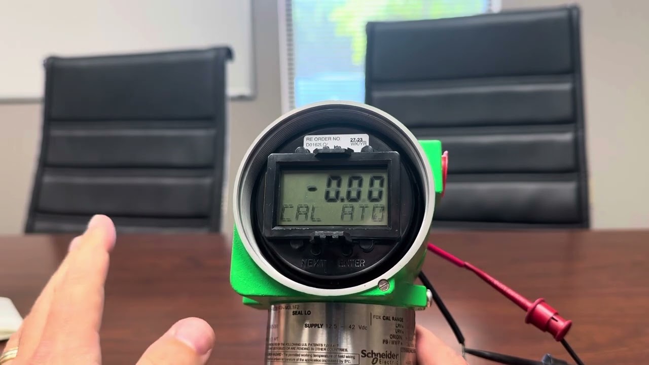 Zeroing a Schneider Electric Pressure Transmitter