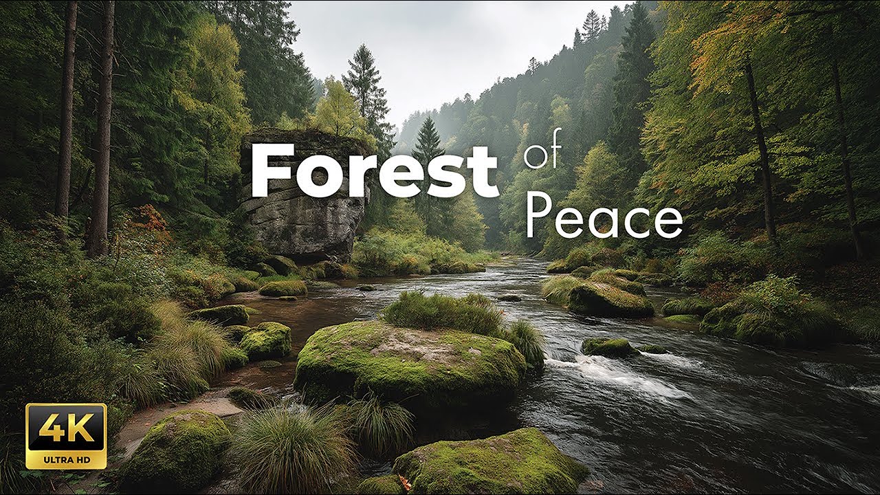 Peaceful Forest River 🌊 3 Hours Natural Water Sounds for Sleep