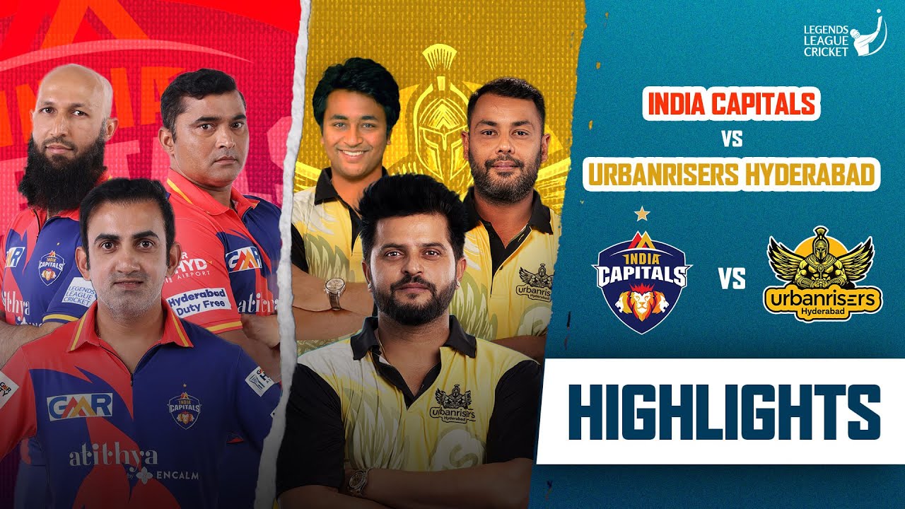 Raina - Gambhir rivalry | Match Highlights | Urbanrisers VS Capitals | Legends League Cricket 2023
