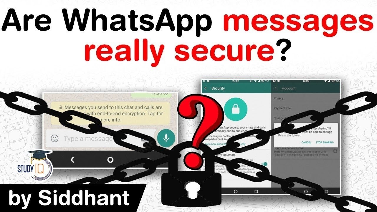 Is it safe to use WhatsApp for messaging? What is end to end encryption of WhatsApp? #UPSC #IAS