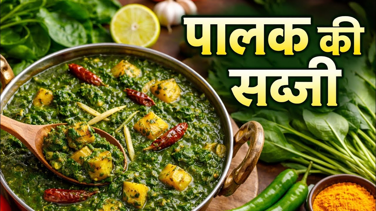 पालक की सब्जी 🤤👌 