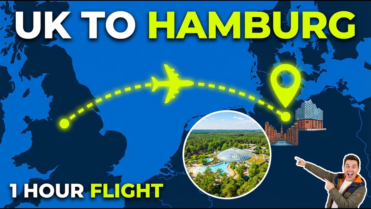 Flying to Hamburg, Germany to visit Centre Parcs in Bispinger, Heidi for the first time.