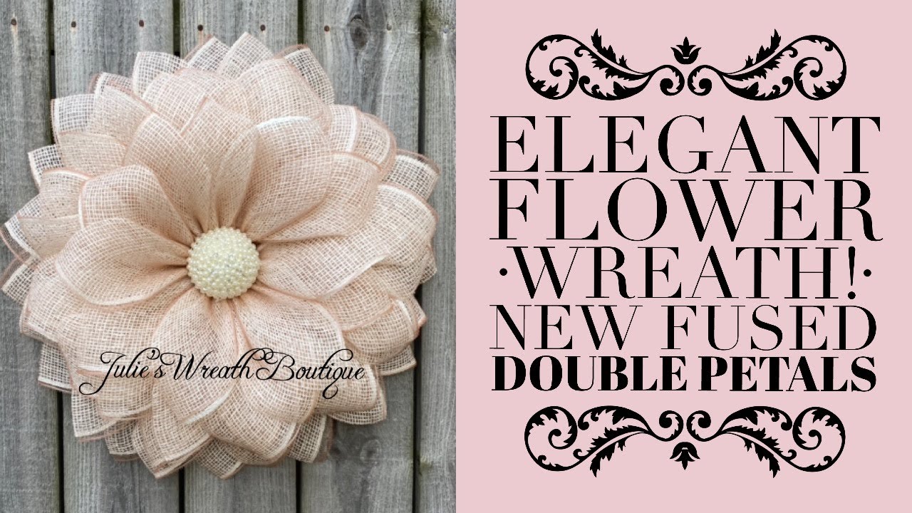 Flower Wreath Tutorial /  How to Make a Deco Mesh Wreath / Bling Center