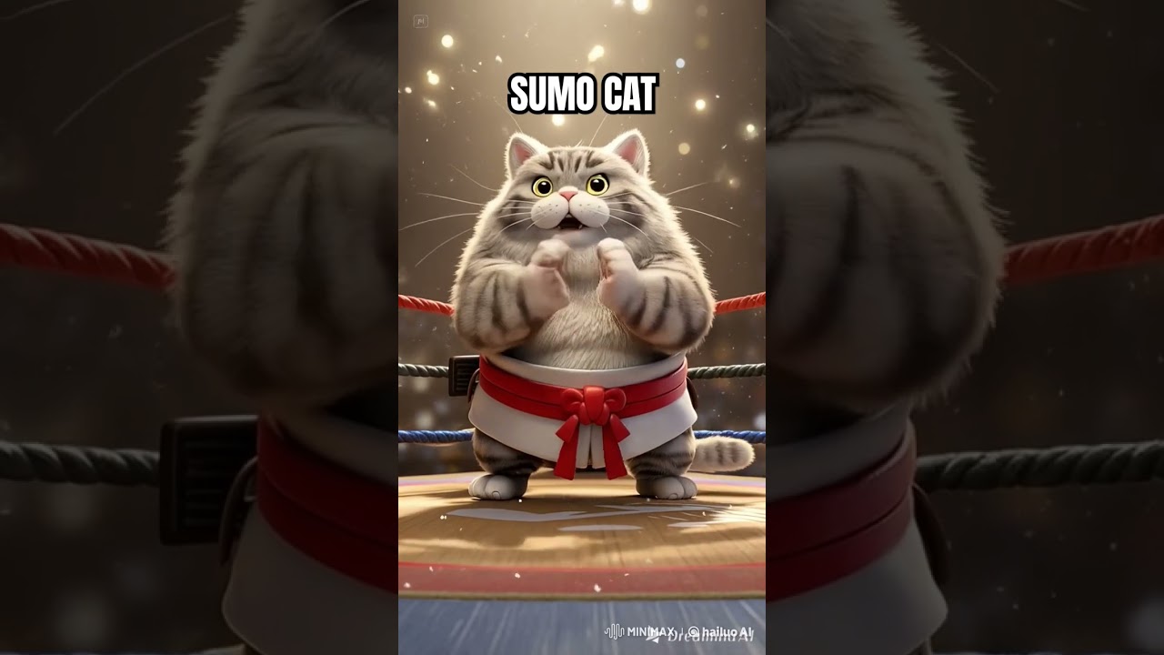 Sumo cat #sumo #wrestling #wwf #japan #cat #pets #combat #shorts