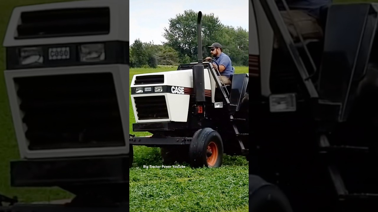 CASE 2094 Tractor Mowing Hay 