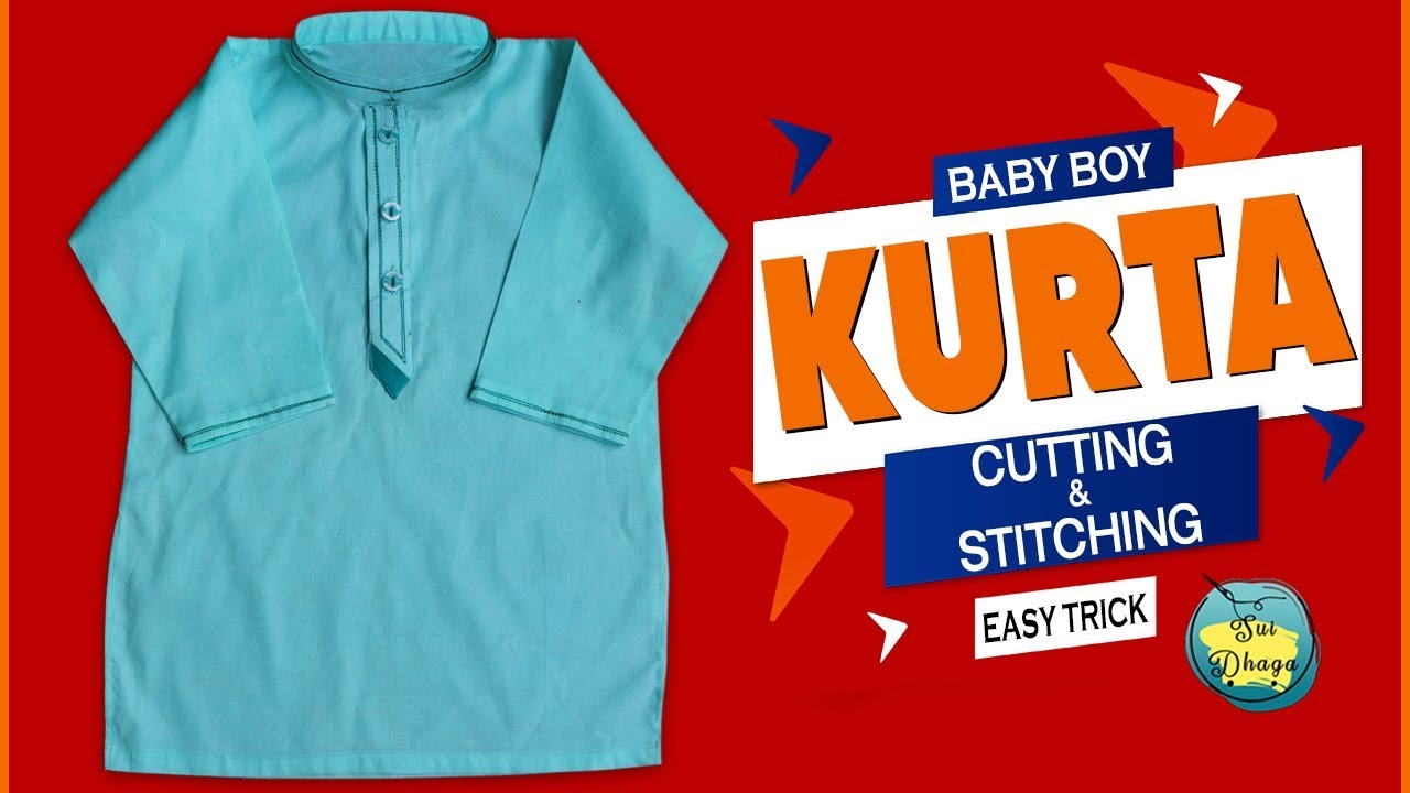 Very Stylish Baby boy Kurta Cutting and Stitching in Hindi/Urdu ll Eid Special