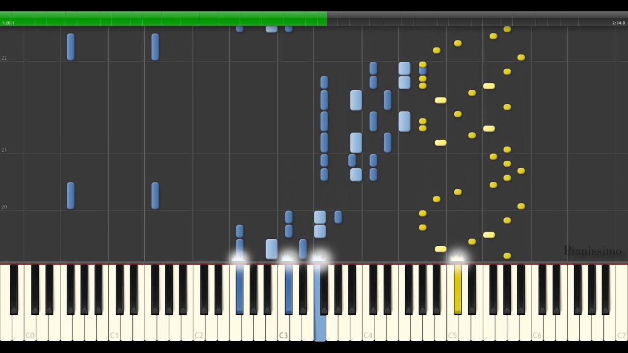 Firth of Fifth (Intro) [50% speed] - Genesis | Synthesia + MIDI