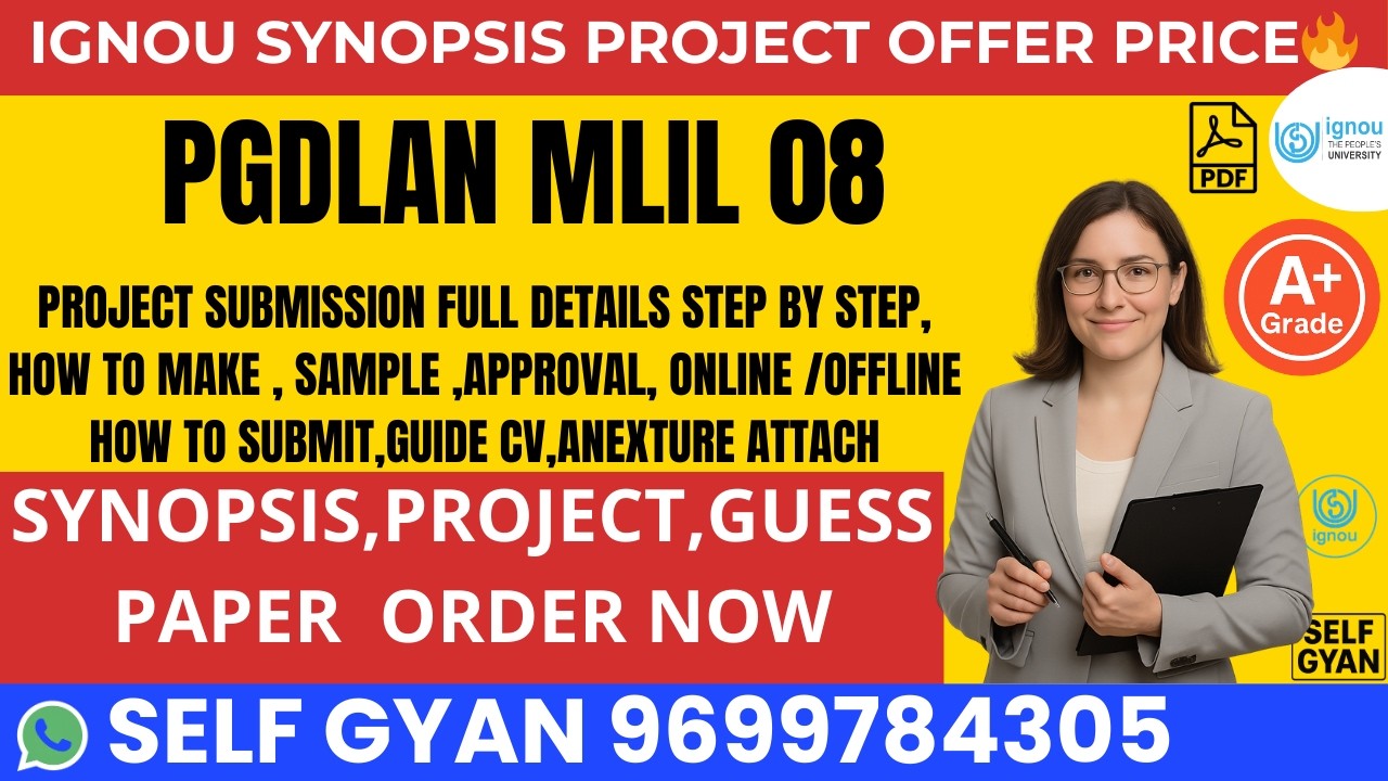 IGNOU PGDLAN MLIL 08 PROJECT SUBMISSION 2026 | Full Step-by-Step Process + Format