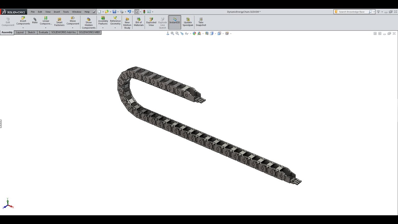 SolidWorks Tutorial: Dynamic Energy Chain - Manual Drag