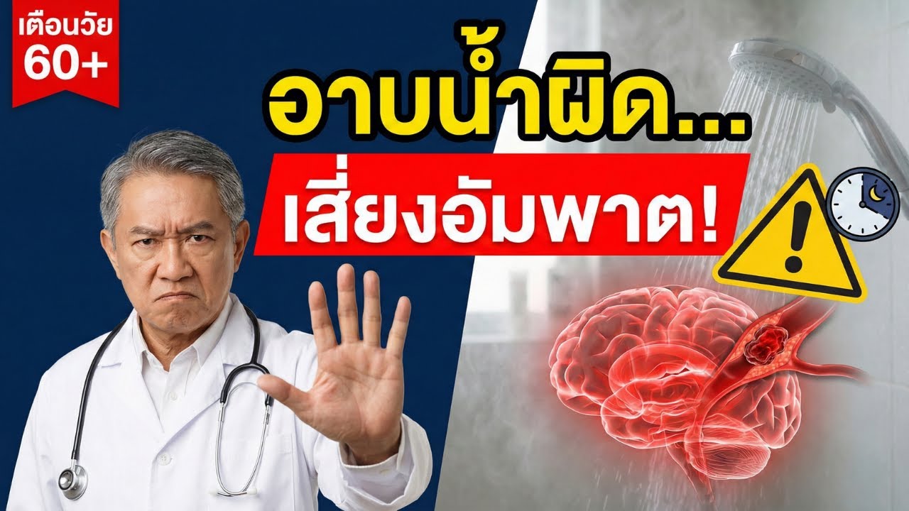 หยุดนิสัยอาบน้ำนี้ทันที! มันอาจทำให้เส้นเลือดสมองตีบได้ คำเตือนสำหรับผู้สูงอายุ 60 ปีขึ้นไป