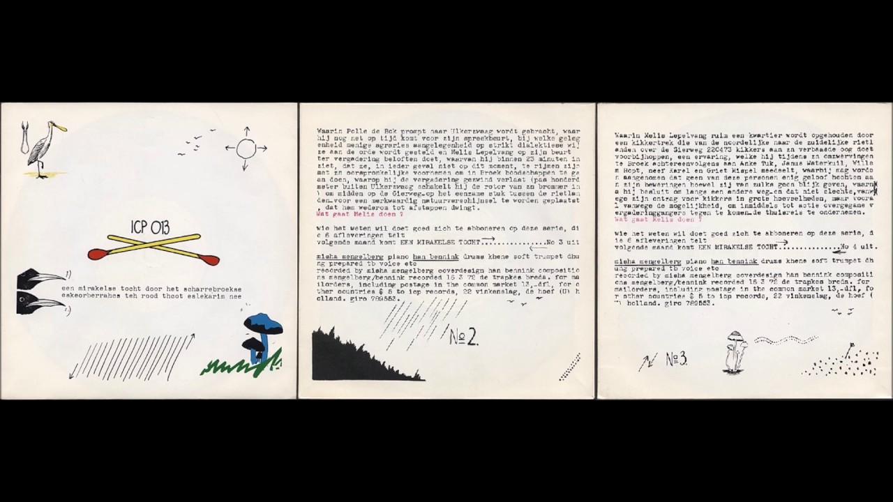 Misha Mengelberg & Han Bennink - 'Een mirakelse tocht door het Scharrebroekse' N°2.B & N°3.A (1972)