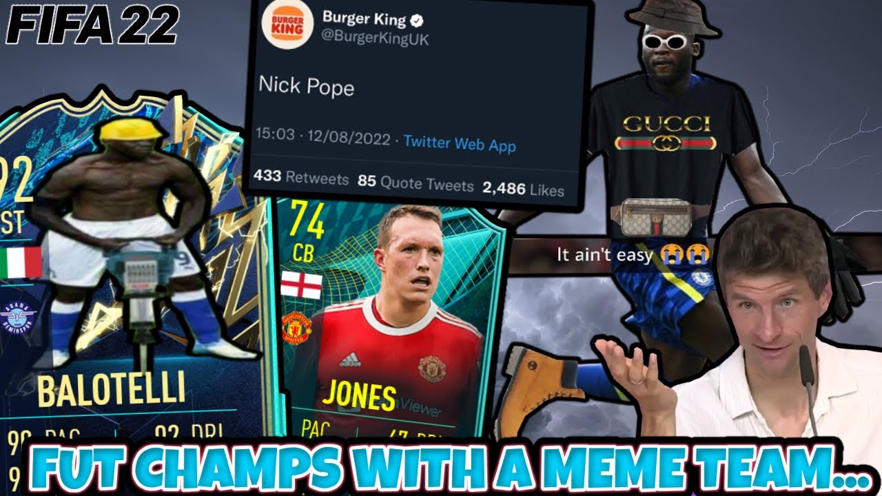 playing FUT CHAMPS with a MEME TEAM in FIFA 22...