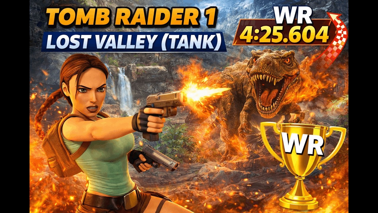 Tomb Raider 1 - Lost Valley (tank) - (WR) 4:25.604
