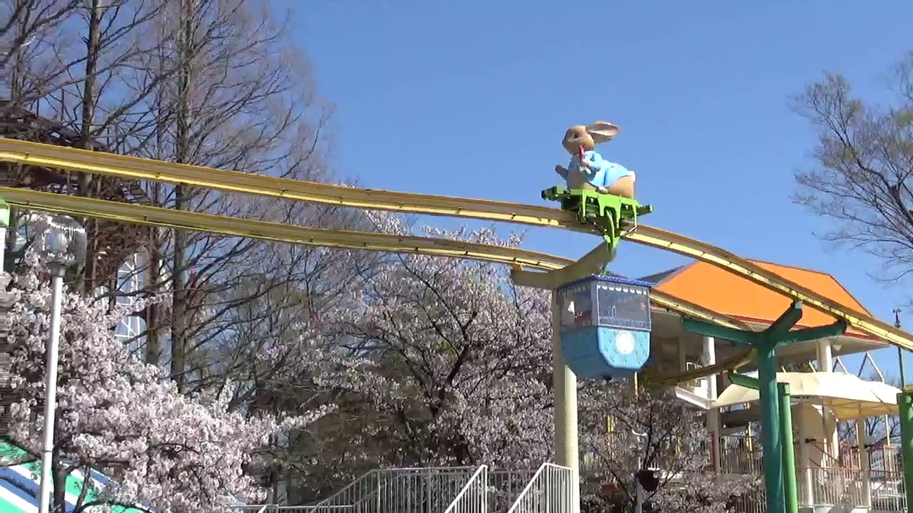 ナガシマスパーランド　モノレール　ピーターラビットスカイライナーに乗った