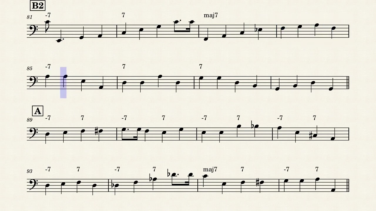 Satin Doll · McCoy Tyner – Duke Ellington - Double Bass transcription