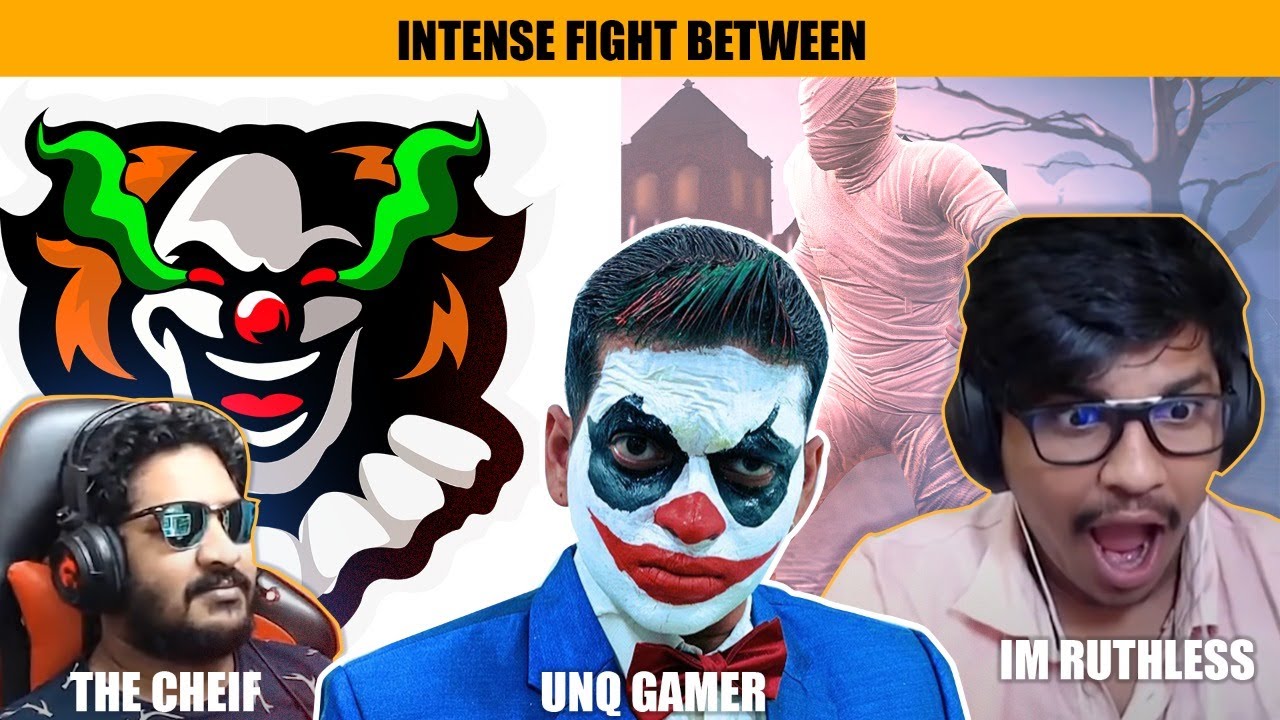 INTENSE FIGHT BETWEEN These three telugu streamers #unqgamer #I'mRuthless ##thechiefyt