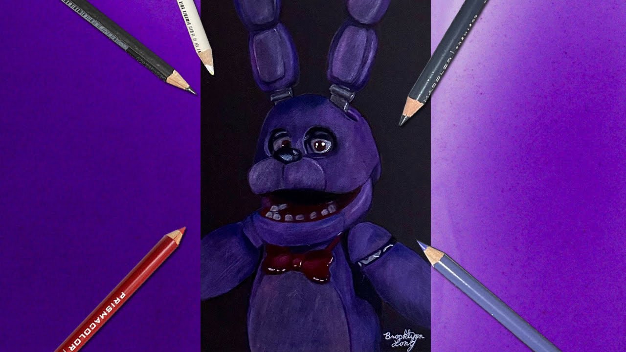 Drawing Bonnie  from FNAF (TIME LAPSE)