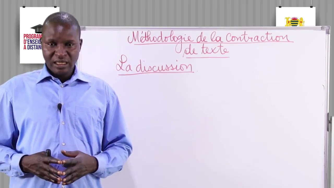 Leçon 98 Méthodologie de la contraction du texte   La discussion
