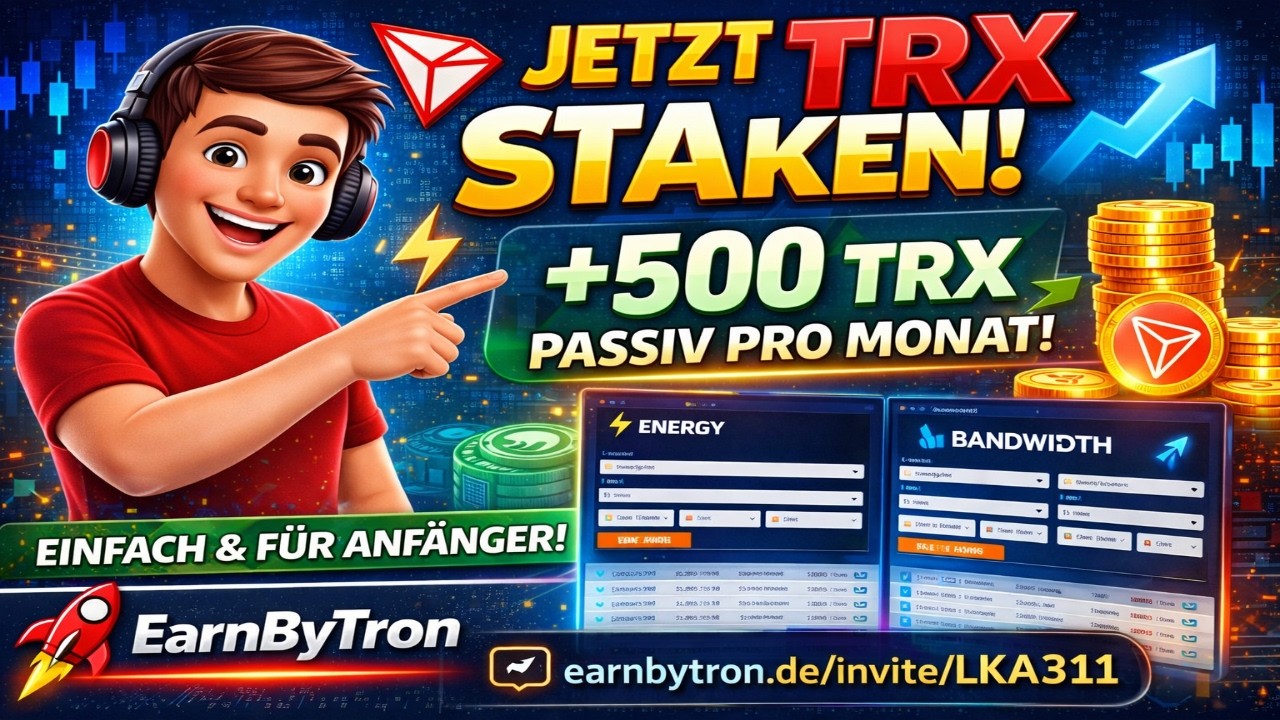 EarnByTron Staking Anleitung Deutsch | So stake ich TRX und verdiene st&uuml;ndlich