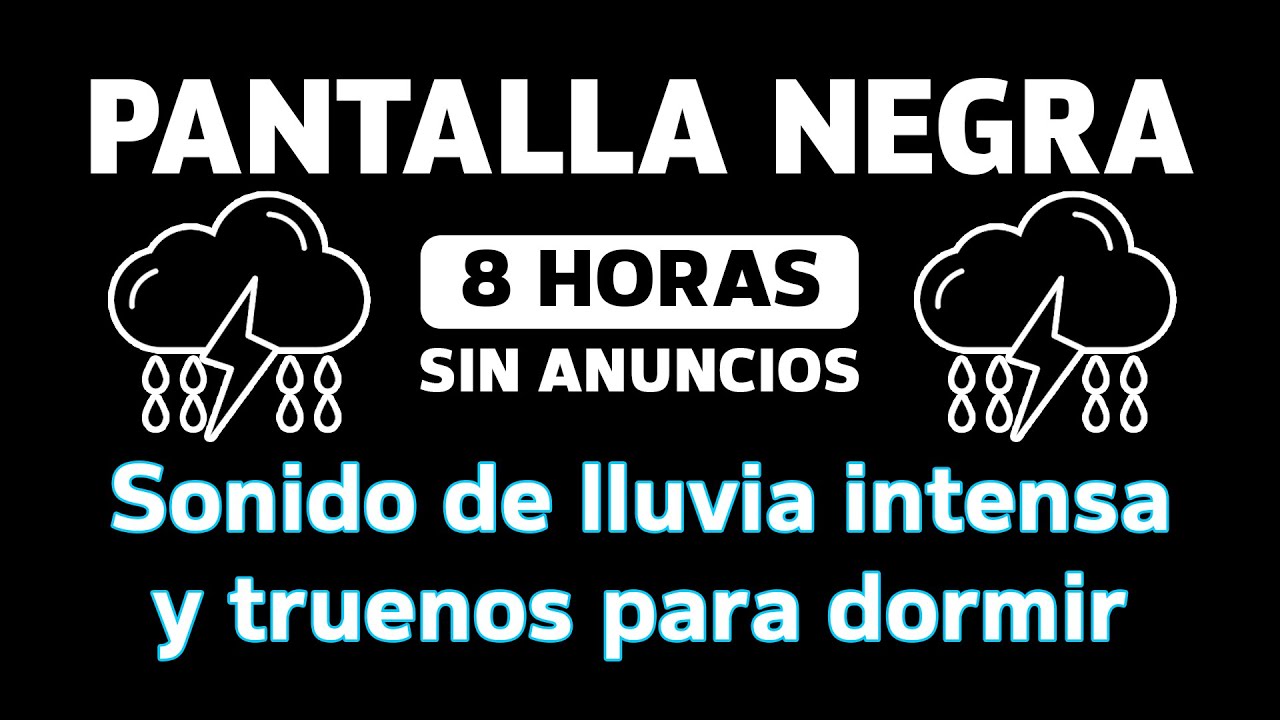 Duerme al Instante con Lluvia y Tormenta Suave | Vence el Insomnio | Pantalla Negra