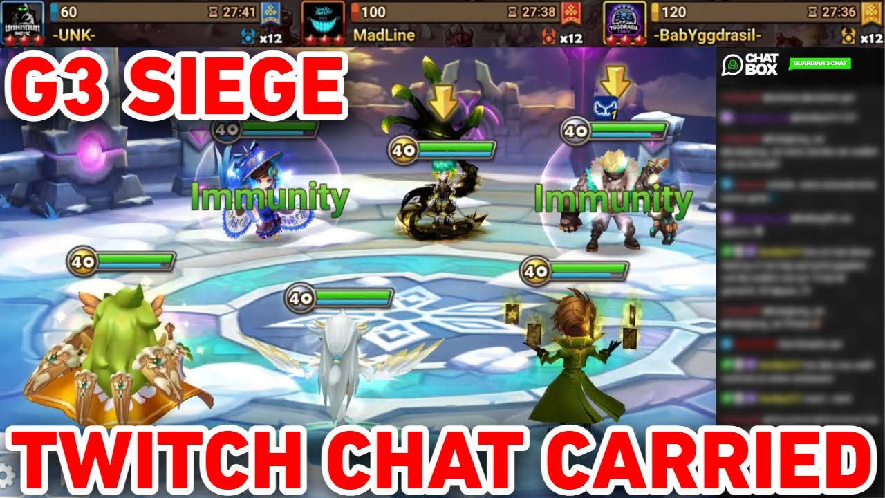 G3 Siege | -UNK- vs MadLine vs -BabYggdrasil- | #summonerswar