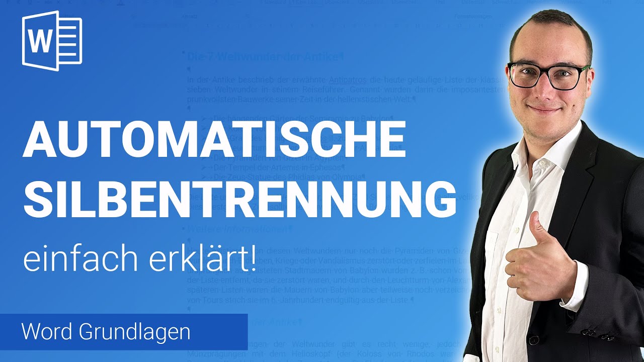 AUTOMATISCHE SILBENTRENNUNG einfach erkl&auml;rt | Lerne Microsoft Word ✅