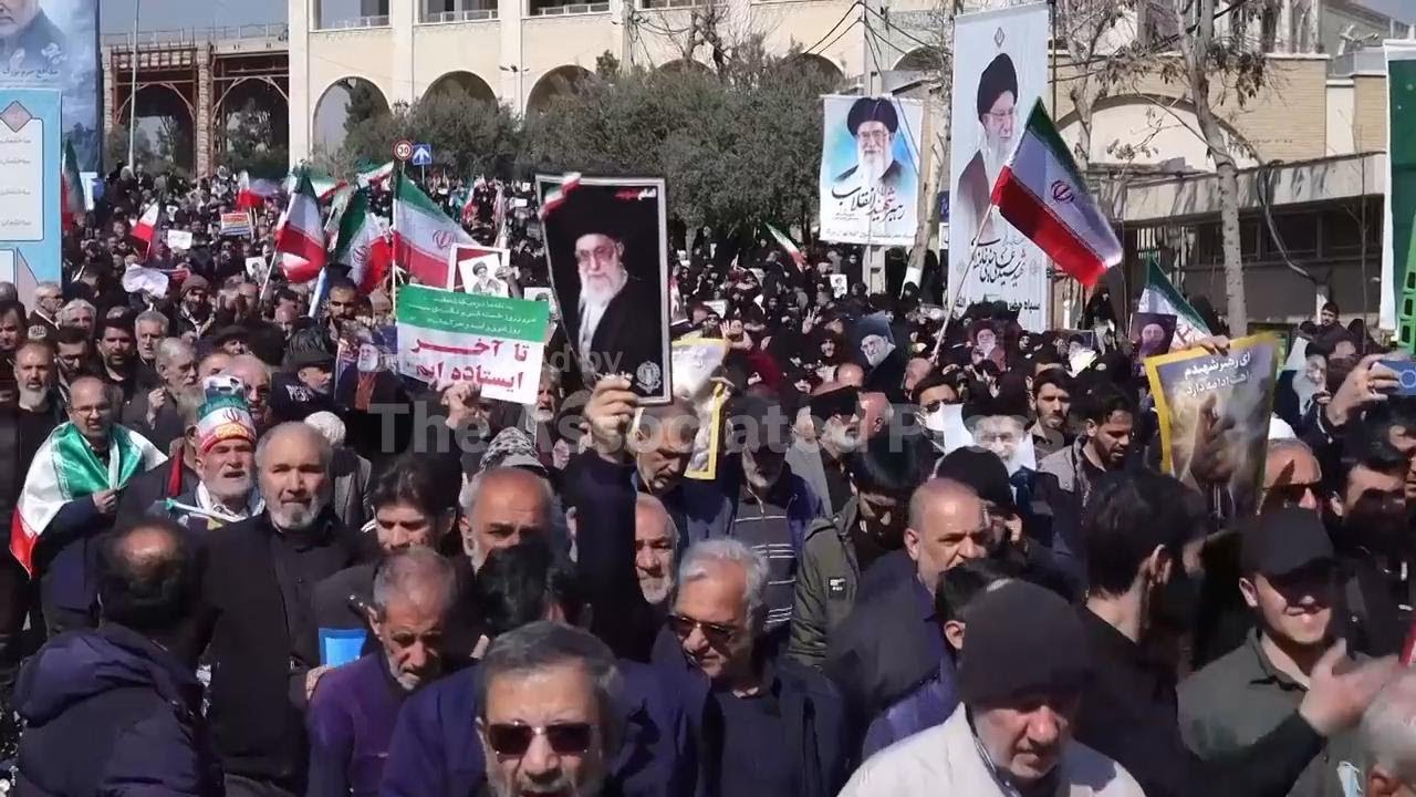 Worshipers attend rally, hold Friday prayers in Tehran as strikes pound Iran