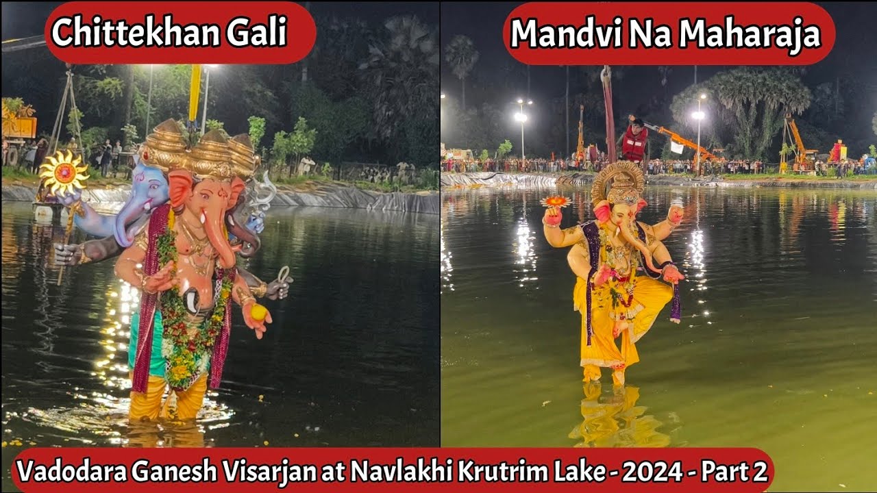 Vadodara Mandvi Na Maharaja and Chittekhan Gali Ganesh Visarjan 2024 | Part 2