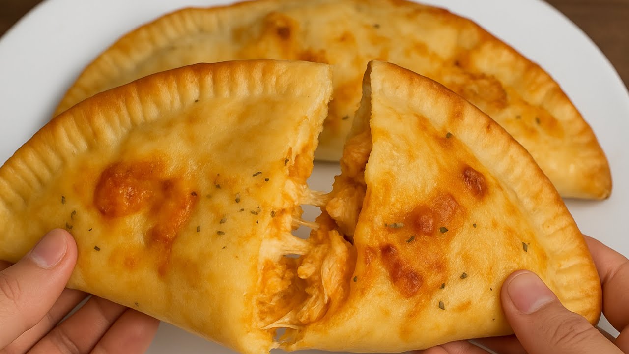 Easy homemade Stuffed  Calzone from pizza dough