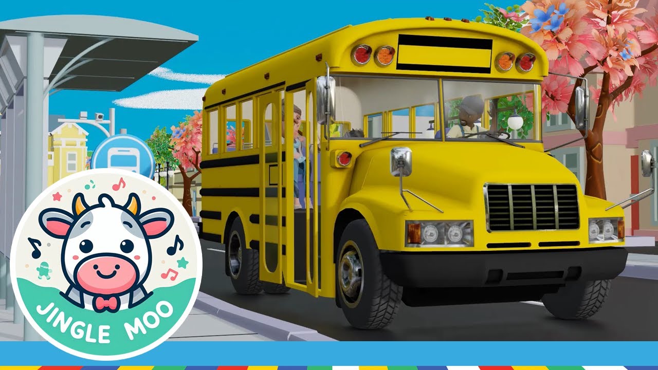 Wheels On The Bus | Nursery Rhymes & Songs | JingleMoo