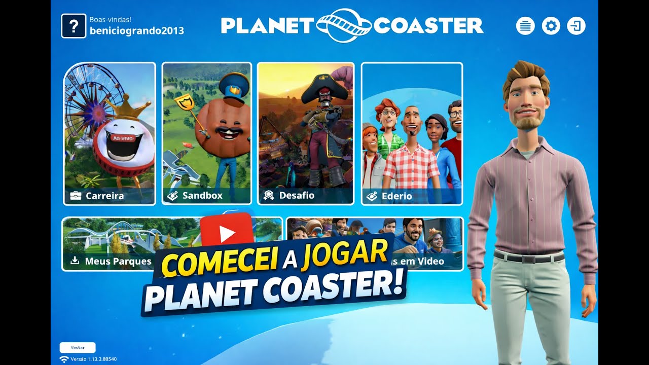 Jogando Planet Coaster ! Curte e inscreve !