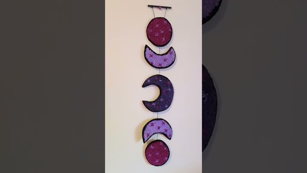 the stars and moon collection ✨️ #punchneedle #wallhanging