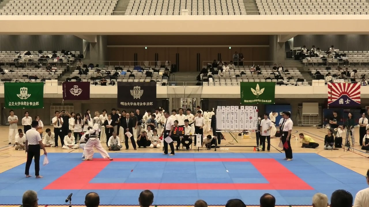 日本拳法第35回東日本大学選手権大会　男子の部 決勝　2024（令和6）年10月6日（日）_慶應義塾大学日吉キャンパス 日吉記念館