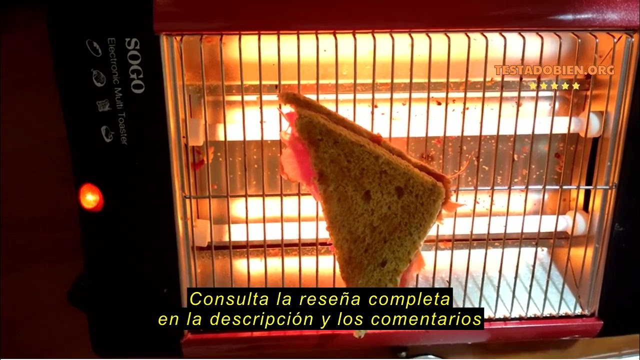 Reseña del Sogo Tostadora plana horizontal de Pan y Bollería - Tostador Eléctrico con Resistencias d