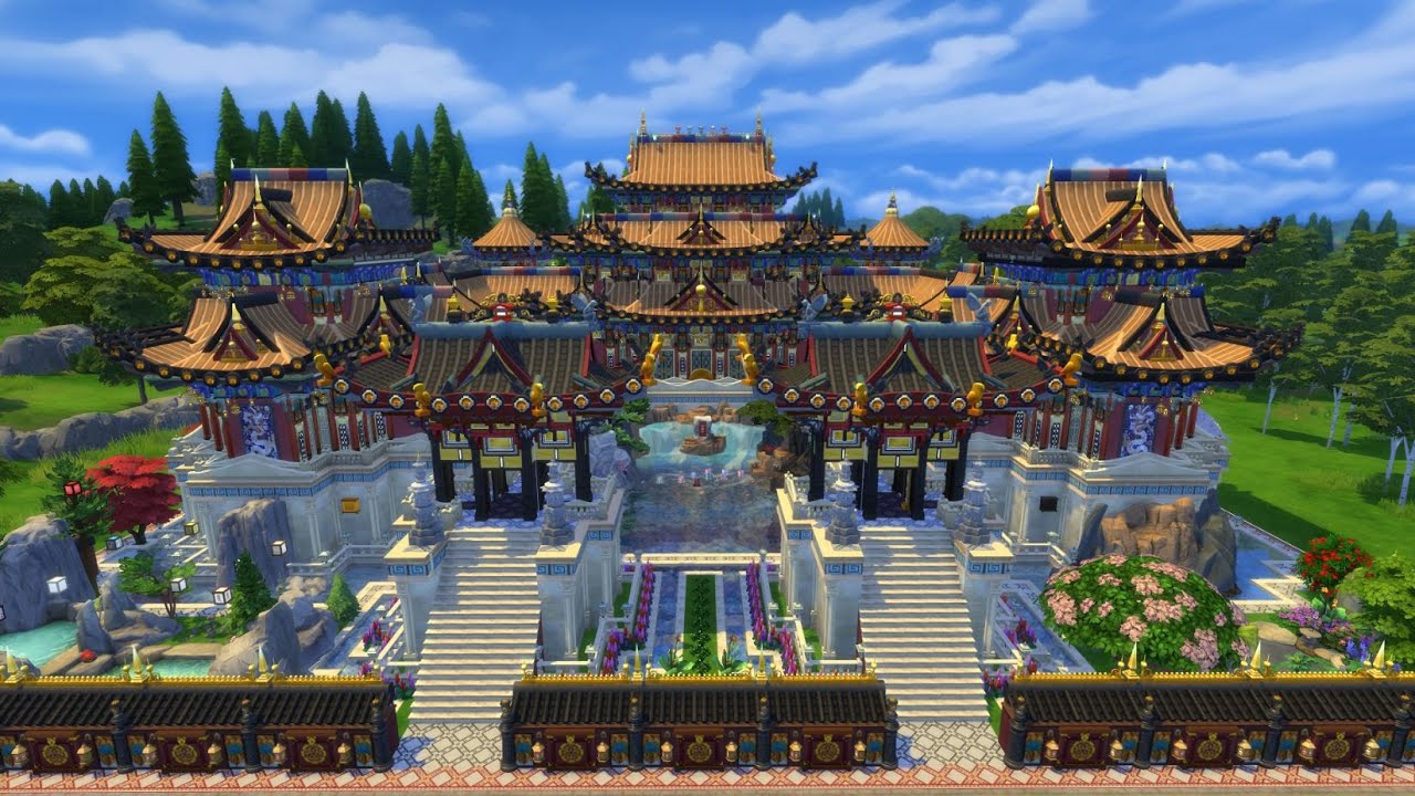 [The Sims 4 Build] Sky Emperor Palace / Chinese Korean Japanese Asian Mansion 模拟市民4 宮殿 城 심즈4 궁전 성