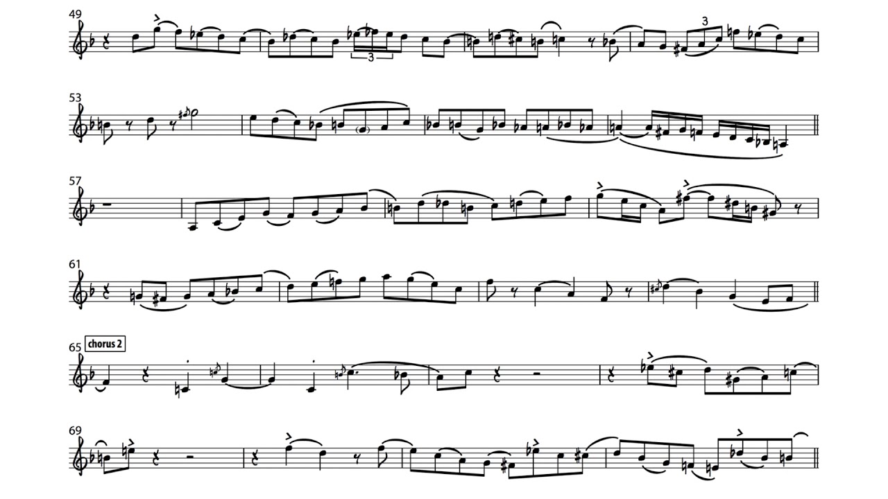 Roy Hargrove - Dewey Square - TRANSCRIPTION (Bb)