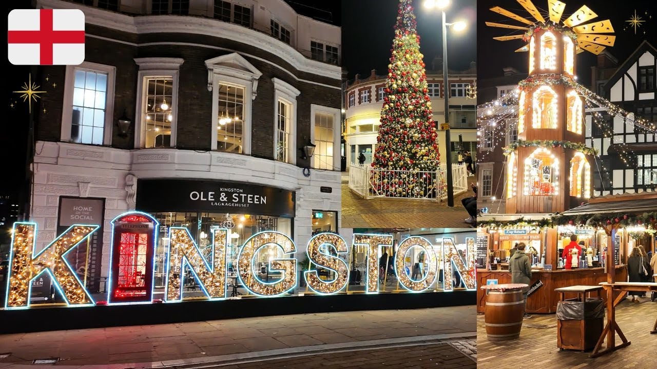 🎄✨ Kingston at Night: A Magical Christmas Walk Through Lights & Shopping 🎁🌟