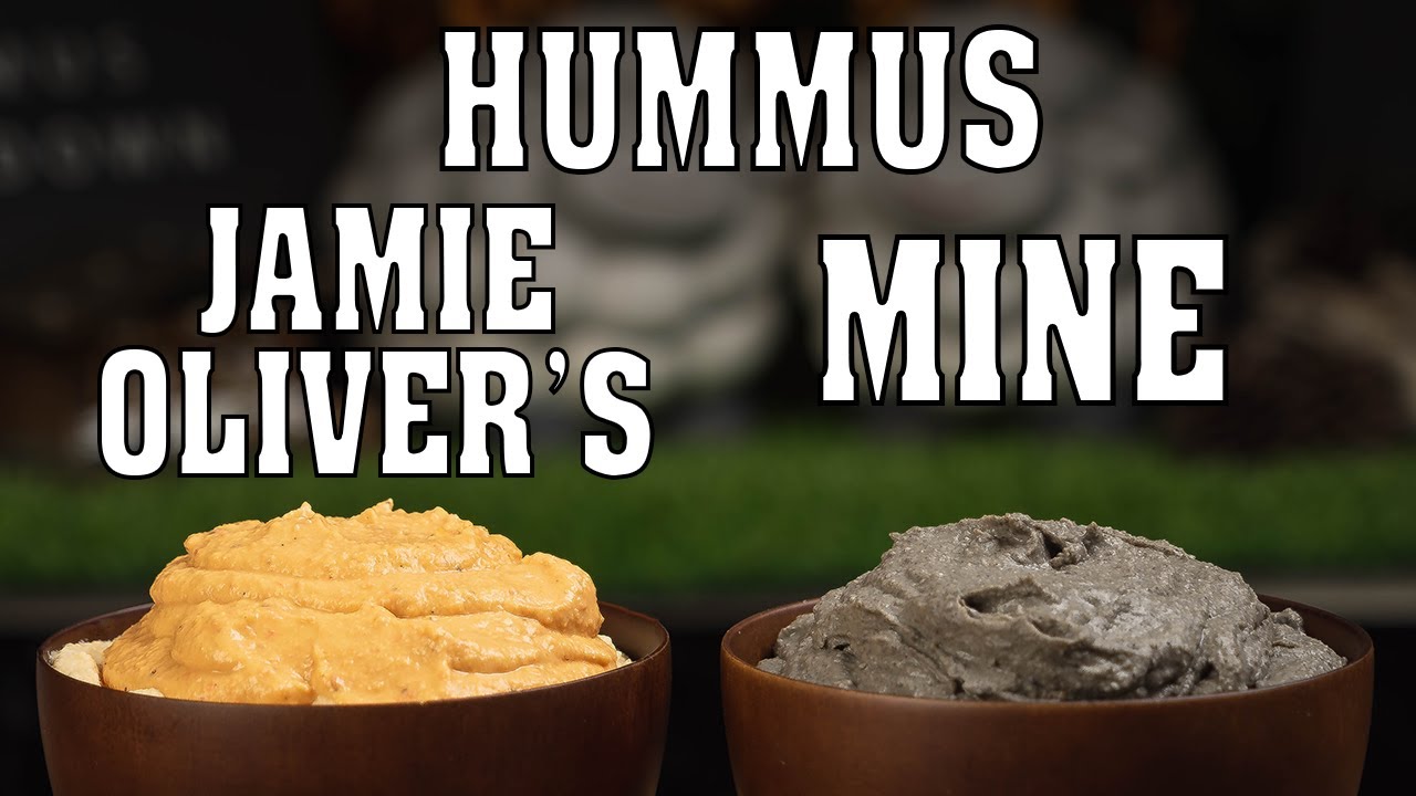 Hummus 2 Ways – My Creamy Garlic Black Hummus Recipe VS Jamie Oliver’s Super Quick Red Pepper Hummus