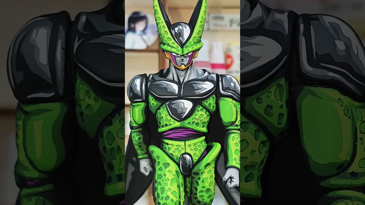 2D Style Cell Figure | New Art Transformation#dragonballz #painting #model #diy #decoration #anime