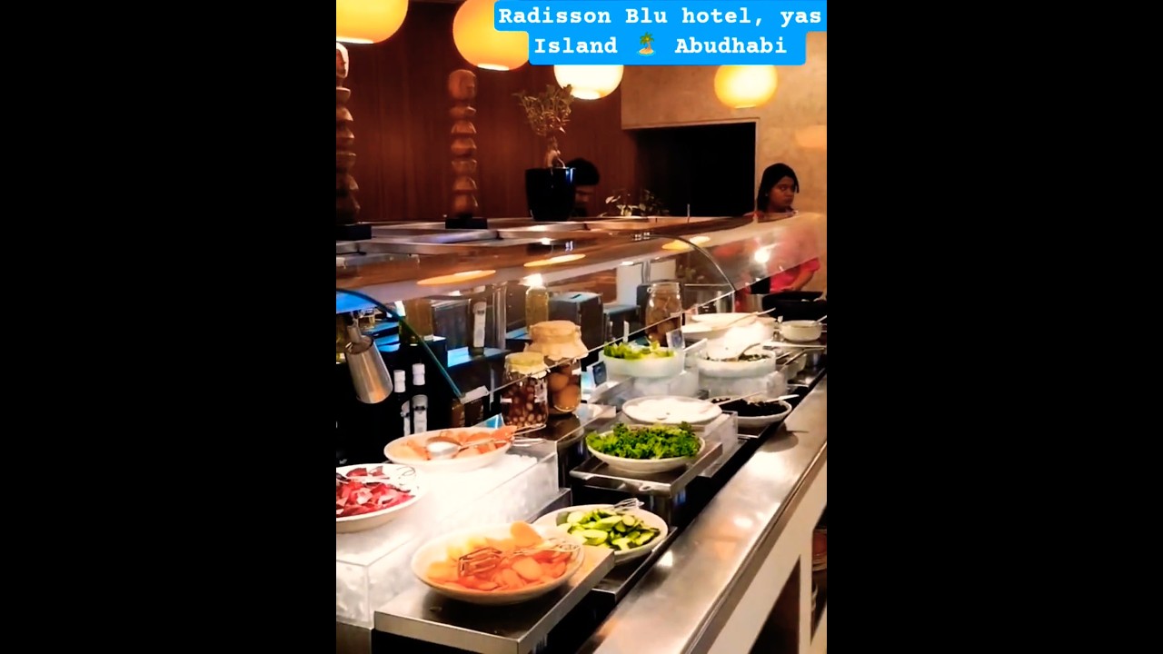 Radisson Blu hotel, 🇦🇪🇦🇪 morning breakfast 🥞,yas Island, 🏝️ abudhabi UAE #hotel #vacation  #shortsvi