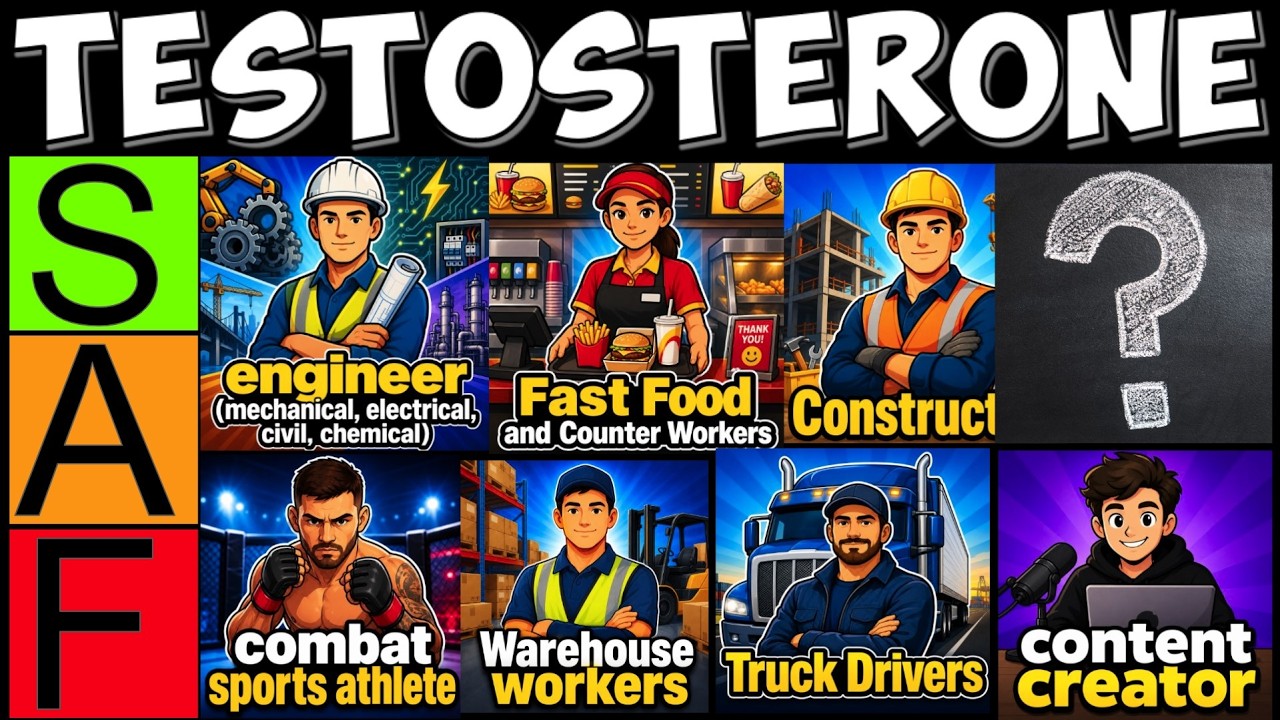 Worst vs Best Jobs For Clapping Cheeks & Boosting Testosterone (Science-backed Tier List)