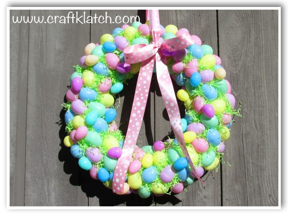 DIY Easter Egg Wreath Craft Klatch | sponsored