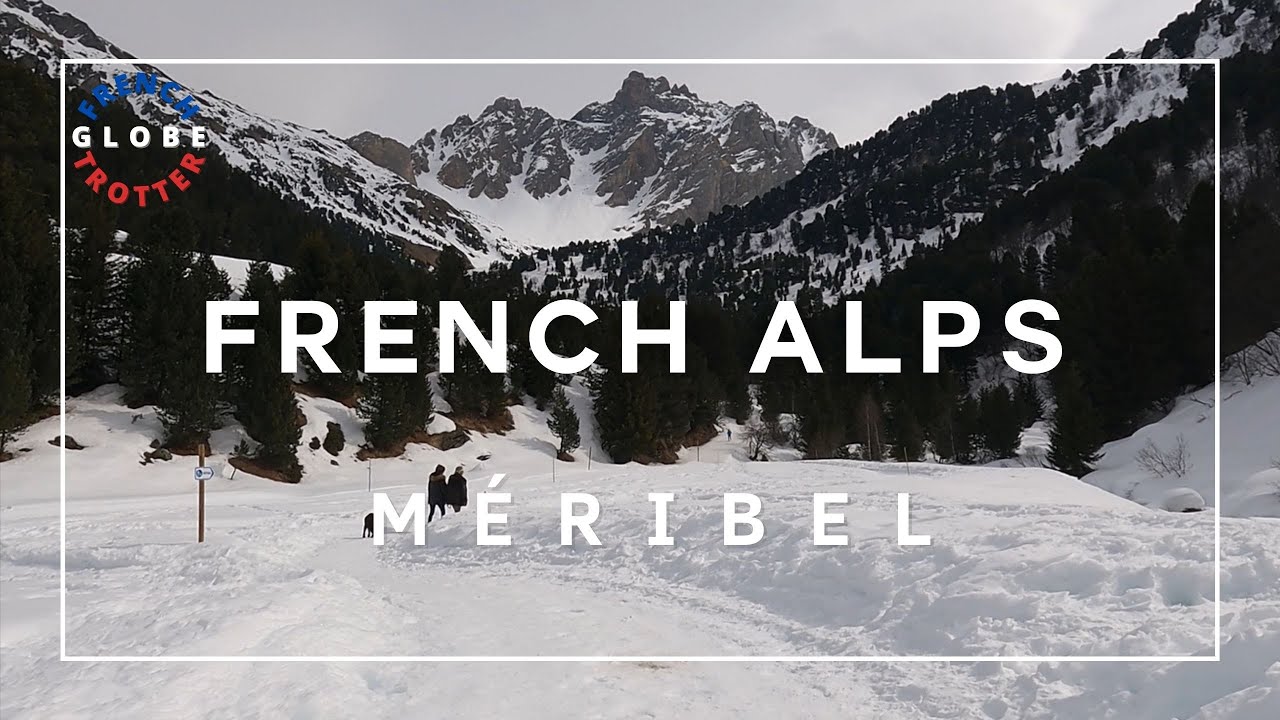 France Meribel 🇫🇷Winter Snow Hike in French Alps famous 3 valleys ski station with relaxing music