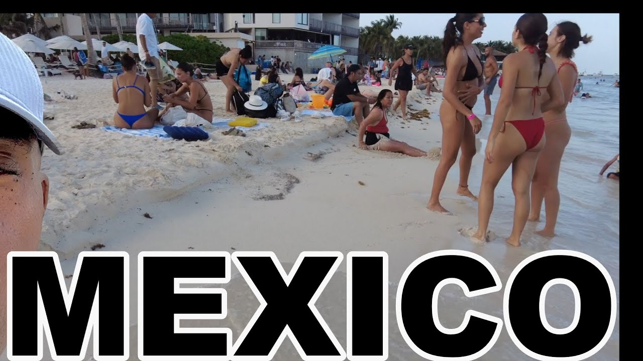 Playa Del Carmen | What a Beautiful Beach ! Mamitas Beach || MEXICO 🇲🇽