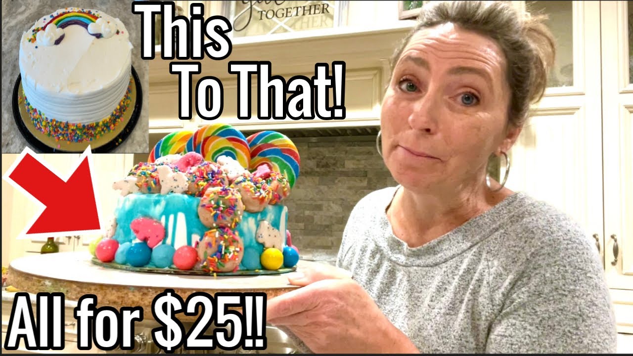 $25 EASY KIDS BIRTHDAY GROCERY STORE CAKE TRANSFORMATION // YOU COULD DO THIS!