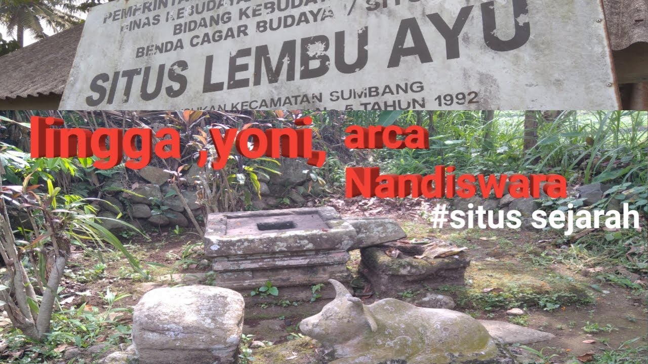 Situs lingga Yoni dan arca nandiswara (lembu putih),jejak peradaban Hindu Budha di Purwokerto.