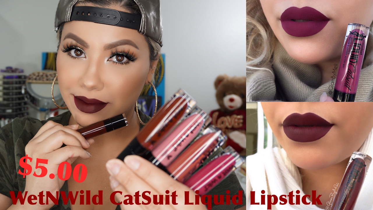 $5.00 NEW WET N WILD Catsuit Matte Liquid Lipstick||Review & Swatches