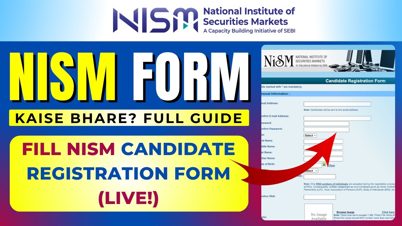 NISM Account Registration Guide 2025 | How to Fill NISM Candidate Registration Form (Step-by-Step)